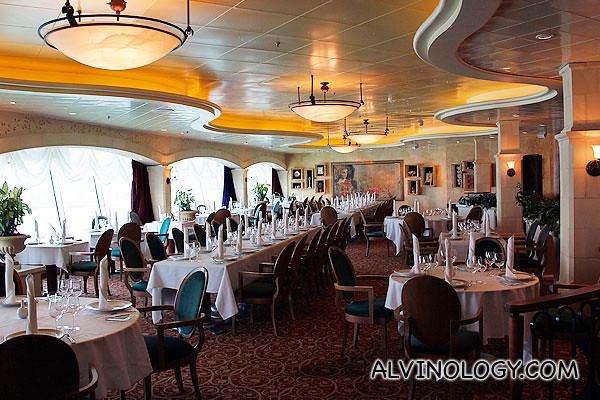 Inside Portofino restaurant