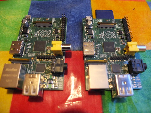 2 different Pis - RS (left) and Farnell (right)