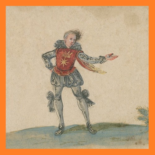 theatrical clownish figure from Jacobean era