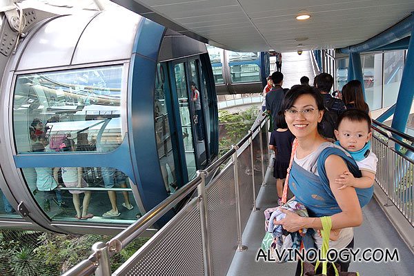Boarding the Singapore Flyer capsule
