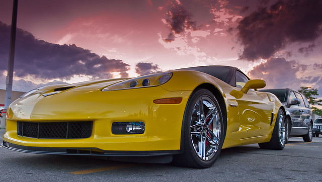 Yellow Z06 with a touch of Top Gear