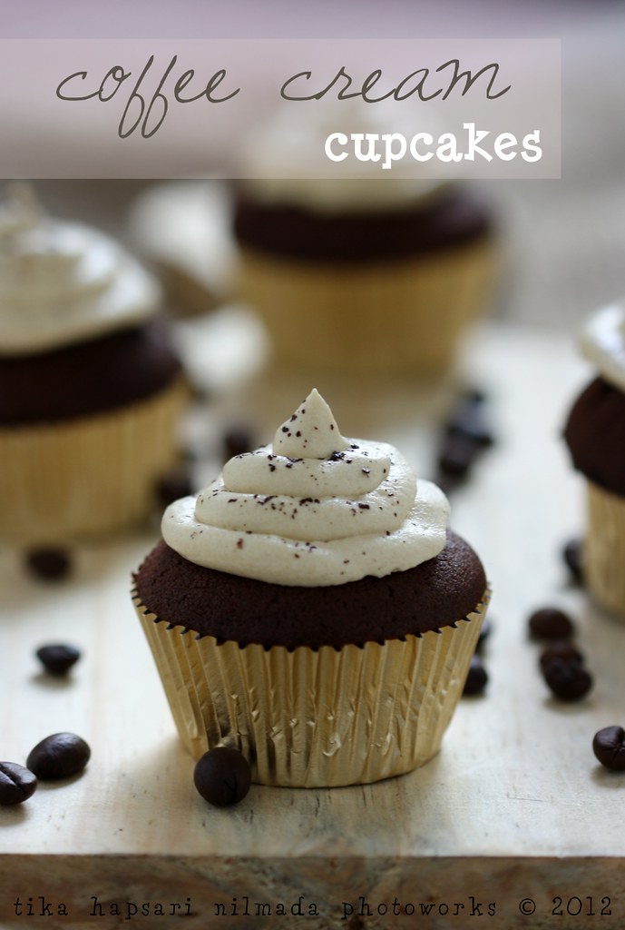 (Homemade) - Coffee cream cupcakes