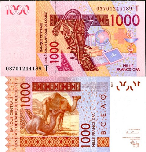 1000 Frankov Togo 2003, Pick 815T