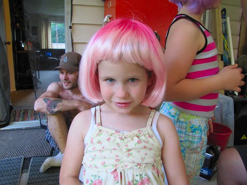Aurora and the pink wig
