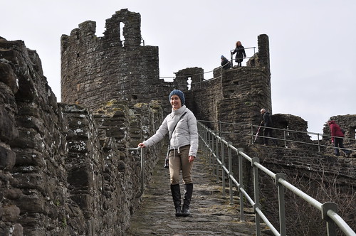 Wandering up Conwy city walls