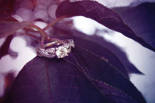 Engagement ring - tree leaves