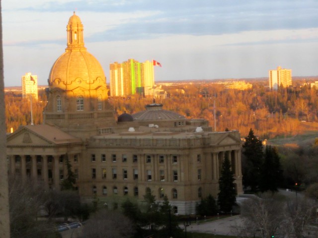 Alberta Legislature at Sunset