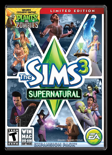 The Sims 3 Supernatural - Capa EUA