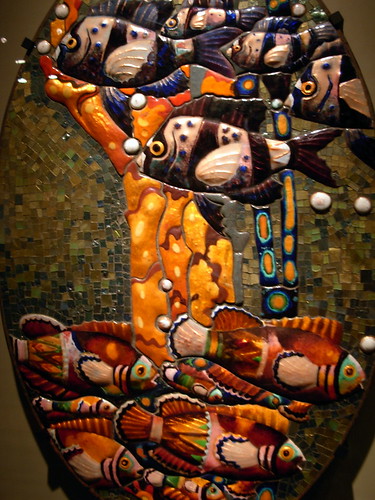 Mosaic with Fish by Leopold Forstner at Corning Museum