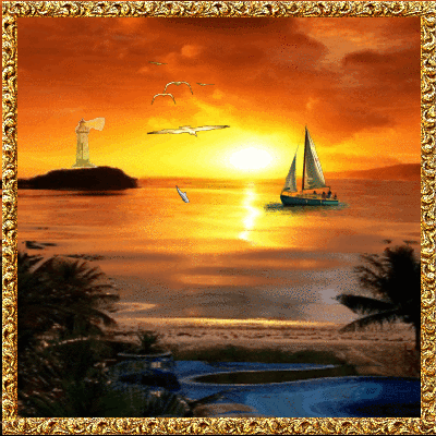 Sailing at sunset...