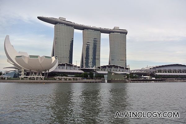 View of Marina Bay Sands from Singapore River