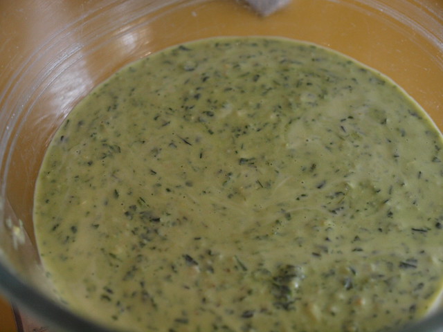 cream and butter to pesto