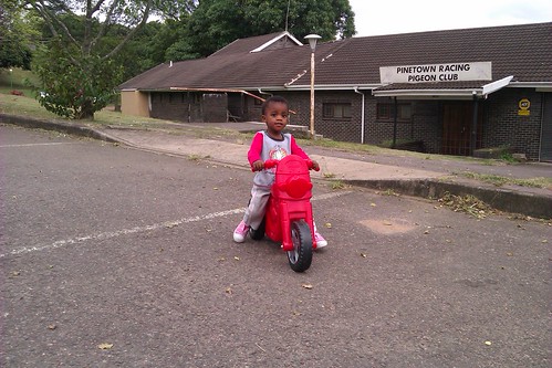 126/366: Thanda on her new bike