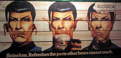 Mr Spock from Star Trek trying beer, Siena, Italy