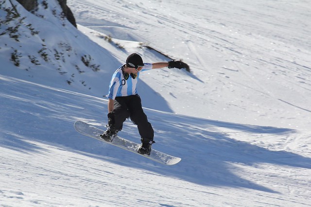 Jumping Snowboarder