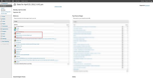 Interesting to see my internal to infy blog still brings traffic to thejeshgn.com