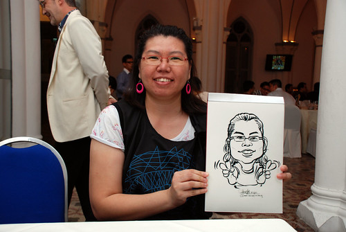 caricature live sketching for Intel Mobile Communications Year-End celebrations - 10