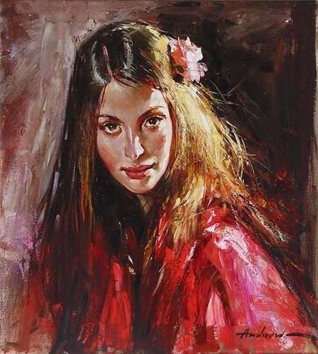 LYDIA-Andrew-Atroshenko-inspired-by-100-Hand-Painted-Oil-Painting-Museum-Quality-Repro-Gift1