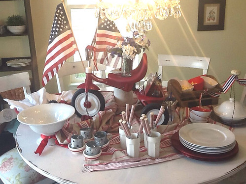 July 4th Tricycle centerpiece