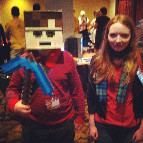 here with #Minecraft ( @superadamgalaxy )  and #AmyPond ( @oliviaconsiders ) #geeks #pcm2012