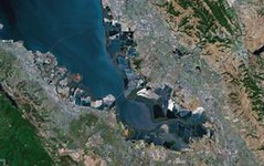 Google map上的舊金山南灣鹽田海岸（資料來源：google map）