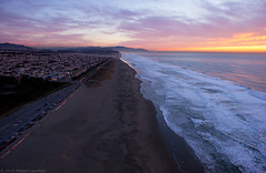 Winter sunset, Ocean Beach by Michael Layefsky