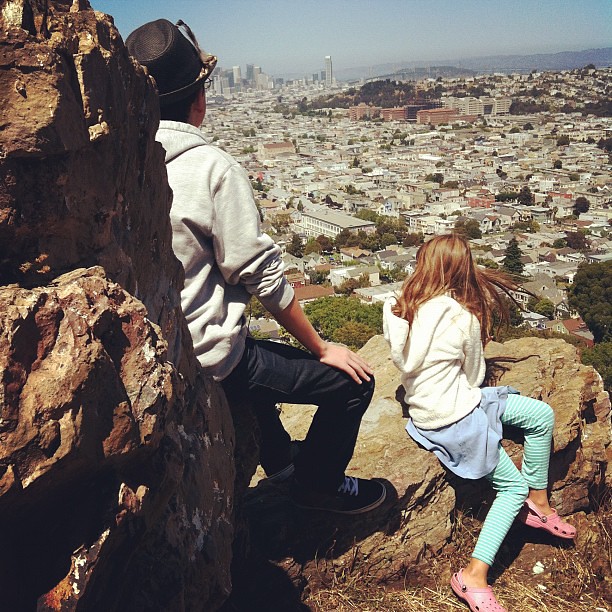 Took my kids to the rocks on Bernal heights where I played as a kid with my best friend.