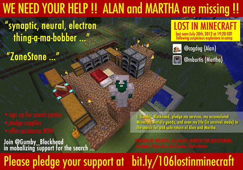 "HELP! Alan and Martha are Missing in Minecraft !!" by aforgrave, on Flickr