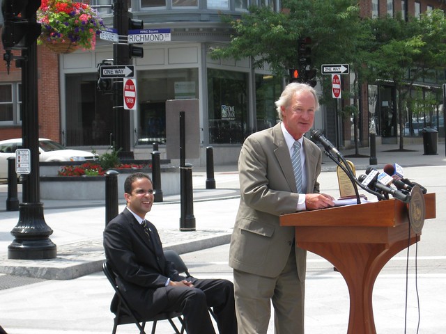 Governor Chafee accepting his award