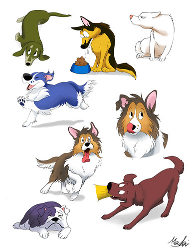 various dogs