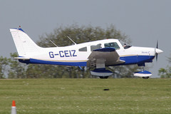 G-CEIZ - 1980 build Piper PA-28-161 Cherokee Warrior II, arriving at AeroExpo 2012