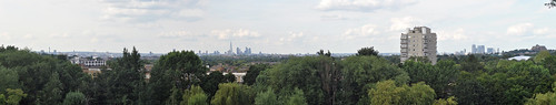 London skyline panorama from Norwood Park