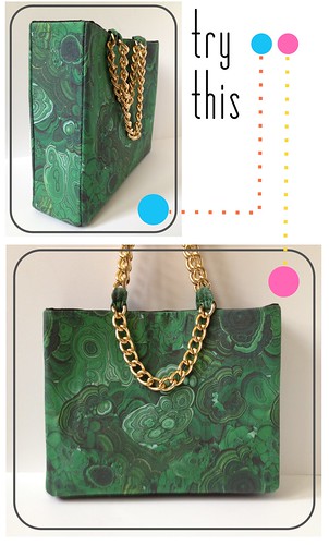 Try This - Malachite and Gold Shoulder Bag