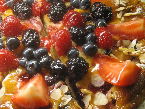 Dessert with Fruit Topping