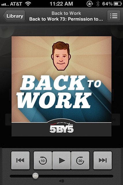 Podcasts player screen