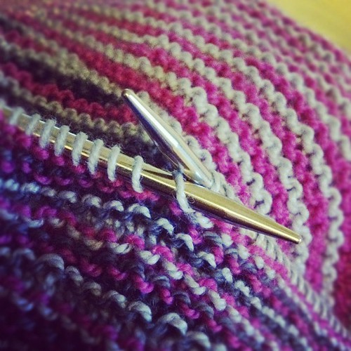 Striping away. #knitting