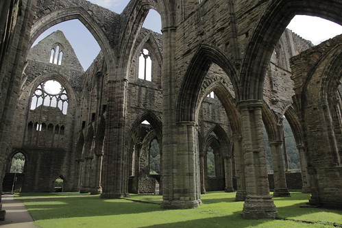 Yesterday morning, the day began at Tintern Abbey, a remarkable ruin we had all to ourselves