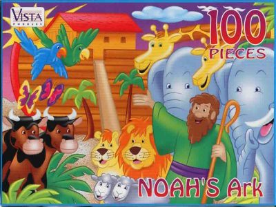 VISTA PUZZLES :: "NOAH'S Ark" - 100 Piece Jigsaw Puzzle { Art by Hatten & Brown } (( 199x ))