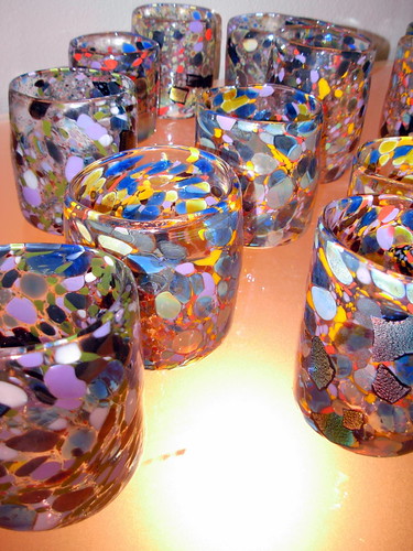 Glass Tumblers Brimming with Color from Aaron Wiener of the Water Gallery, Lansdale, PA