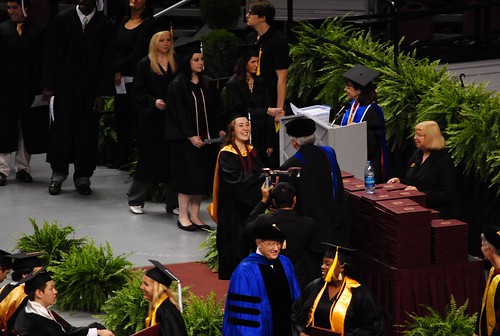 Hannah receiving her diploma