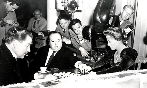 Alfred Hitchcock engrosed in a game of Scrabble by Jack's Movie Mania