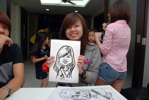caricature live sketching for a birthday party - 11