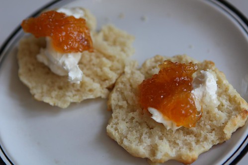 Cream Cheese Biscuits with Grapefruit Marmalade and Cream Cheese