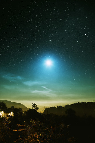 無料写真素材|自然風景|空|夜空|月|星|風景デンマーク