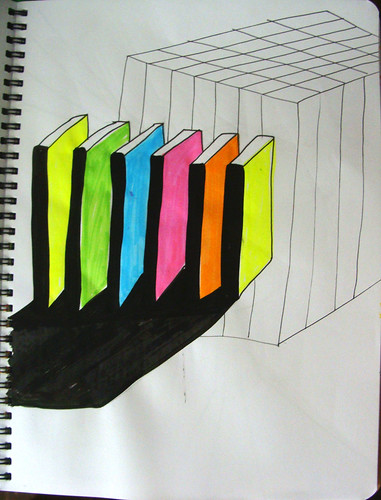 Fluorescent Bars in 3 Dimensions - Shadow Included. by Punk Marciano
