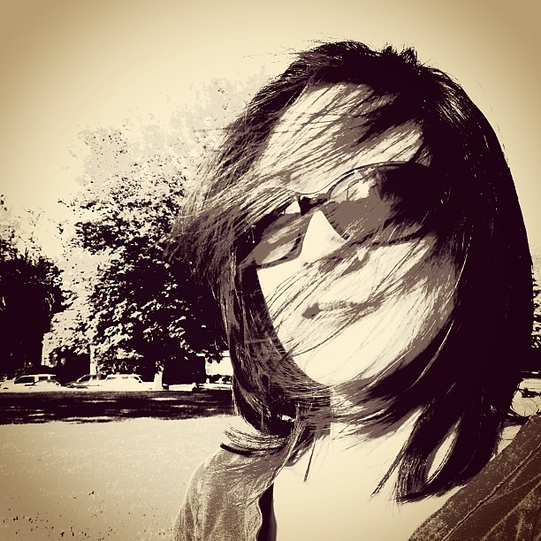 It's Windy at The Ball Field #photogene2 #selfie #me #wind