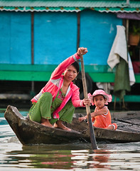 The floating village of Kompong Phhluk, Cambodia