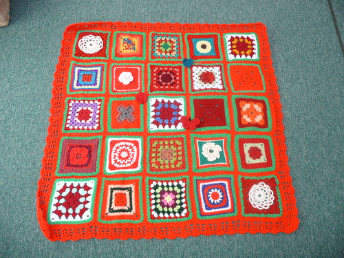 Thanks to everone that contributed squares for this blanket.
