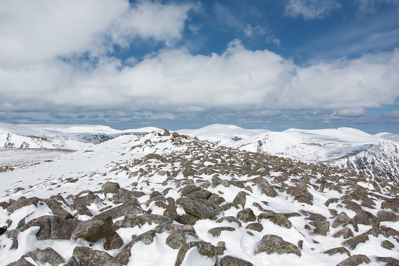 Approaching the summit of Derry Cairngorm