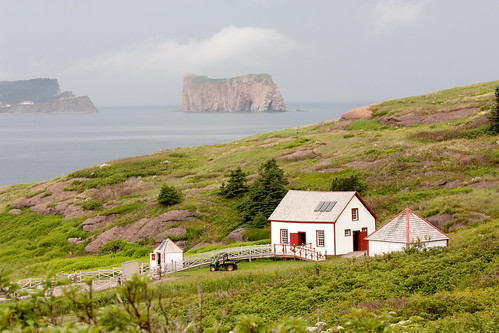 View of Percé rock from Bonaventure Island